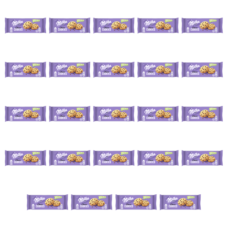 Milka Ciasteczka Pieguski Nut Ciastka z Kawałkami Czekolady i Orzechów 135g X24