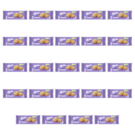 Milka Ciasteczka Pieguski Nut Ciastka z Kawałkami Czekolady i Orzechów 135g X24