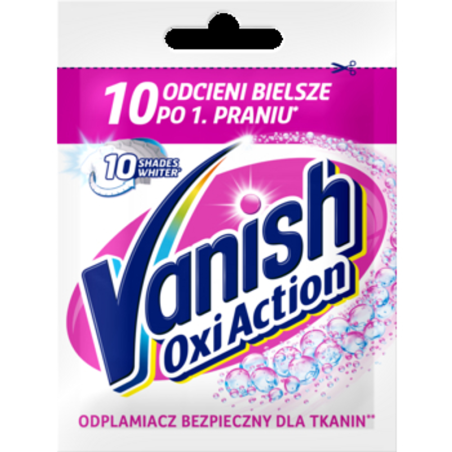 Vanish Oxi Action White Odplamiacz do białych tkanin w proszku 30g