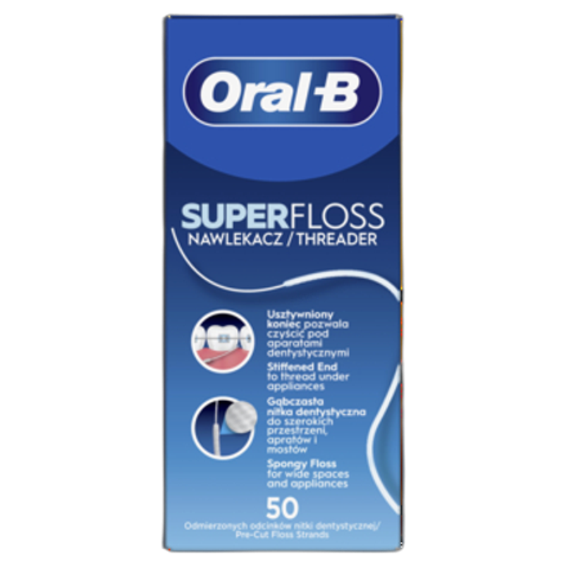 Oral-B Super Floss Nić dentystyczna 50 odmierzonych odcinków