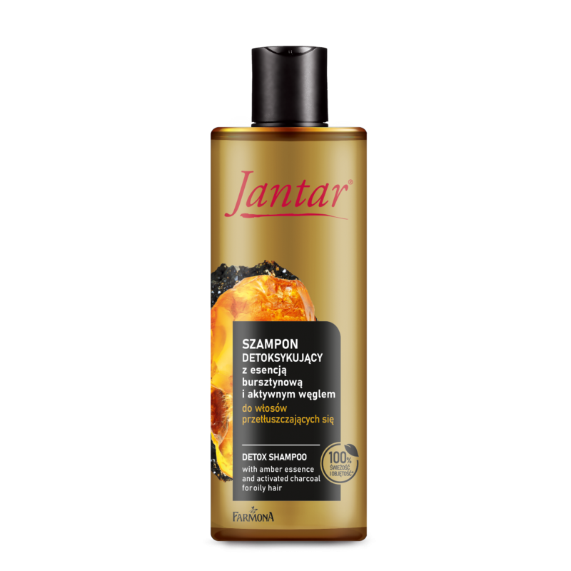 Jantar Szampon z esencją bursztynową i węglem do włosów przetłuszczających się, 300 ml
