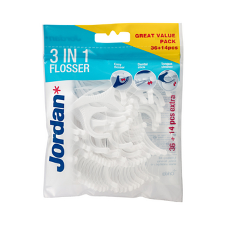 JORDAN flosser 3w1 36 szt. + 14