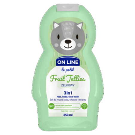 ON LINE LE PETIT Nawilżający żel 3w1 o zapachu owocowych żelków 350ml