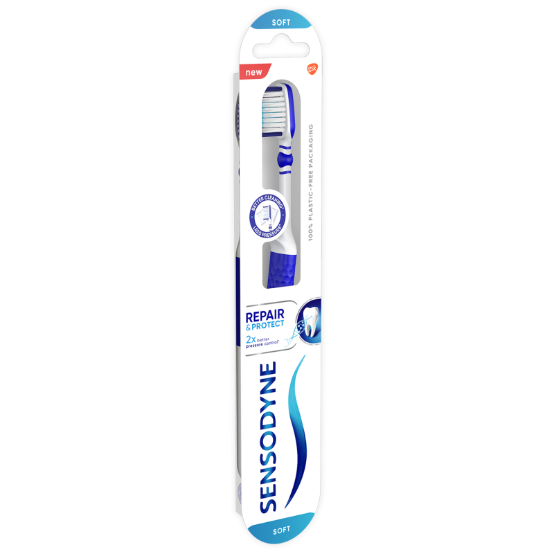 Sensodyne Odbudowa i Ochrona Szczoteczka soft delikatna do nadwrażliwych zębów z cienkim włosiem