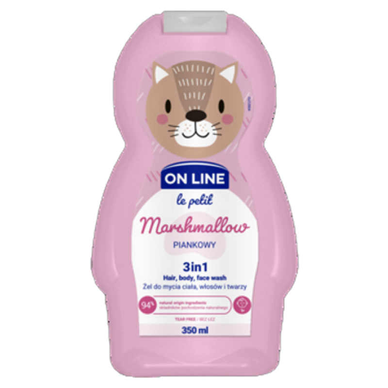 ON LINE LE PETIT Nawilżający żel 3w1 o zapachu pianki marshmallow 350ml