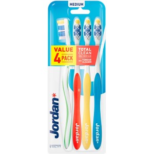 JORDAN szczoteczka do zębów Total Clean medium 4-pack