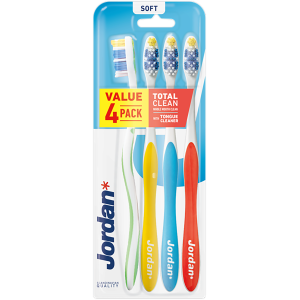 JORDAN szczoteczka do zębów Total Clean soft 4-pack