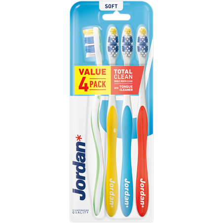 JORDAN szczoteczka do zębów Total Clean soft 4-pack