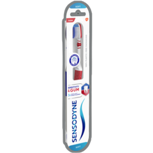 Sensodyne Nadwrażliwość i Dziąsła Soft delikatna szczoteczka do nadwrażliwych zębów z ergonomiczną rączką i małą główką