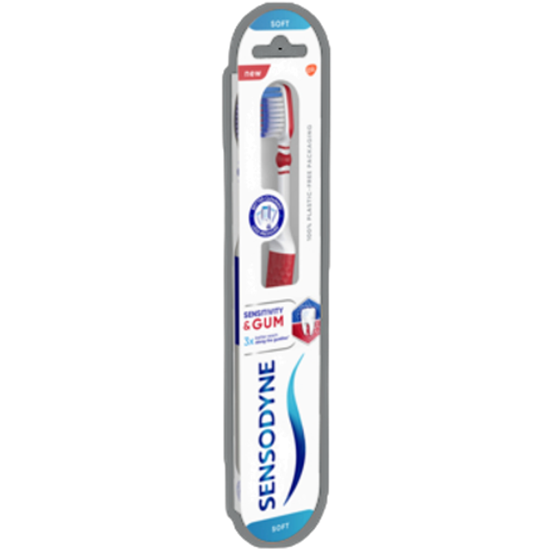 Sensodyne Nadwrażliwość i Dziąsła Soft delikatna szczoteczka do nadwrażliwych zębów z ergonomiczną rączką i małą główką