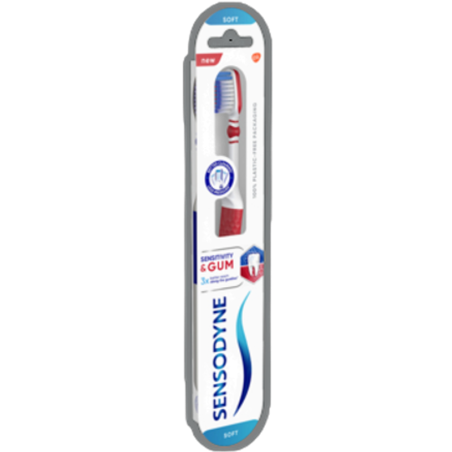 Sensodyne Nadwrażliwość i Dziąsła Soft delikatna szczoteczka do nadwrażliwych zębów z ergonomiczną rączką i małą główką