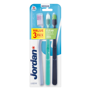 JORDAN szczoteczka do zębów Clean Smile medium 3-pack