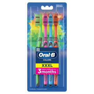 Oral-B Color Collection Manualna szczoteczka do zębów, 4 sztuki