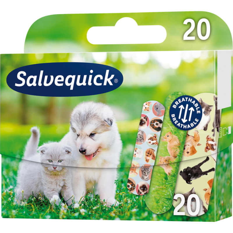SALVEQUICK plastry dla dzieci Animal planet 20 szt.