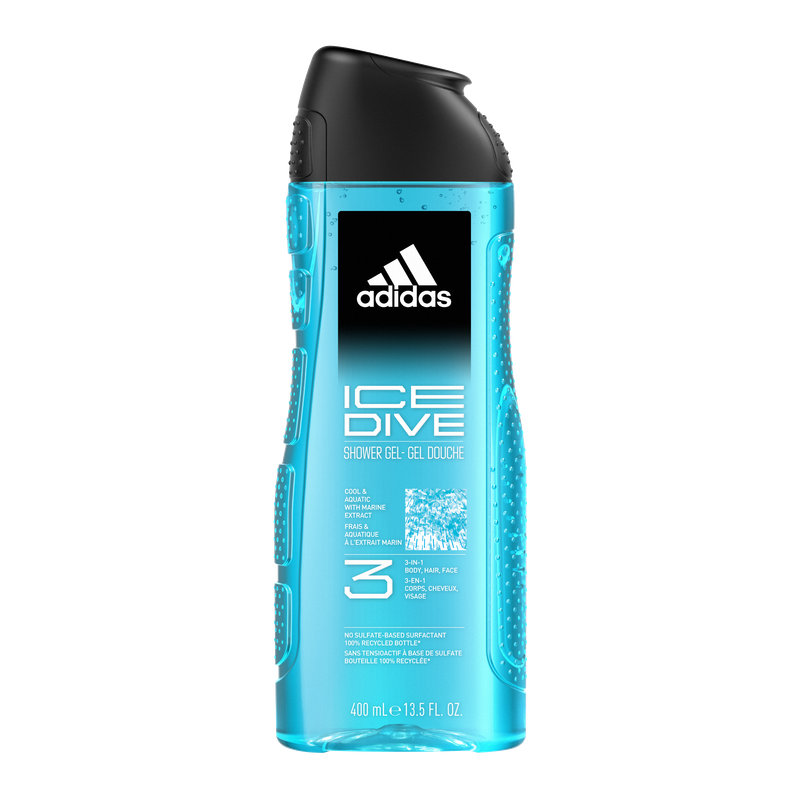 adidas Ice Dive żel pod prysznic 3 w 1 dla mężczyzn, 400 ml