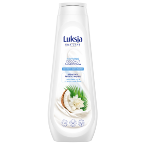 Luksja Silk Care Kremowy płyn do kąpieli Kokos i Gardenia 900 ml