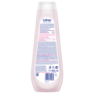 Luksja Creamy & Soft Kremowy płyn do kąpieli Róża i Proteiny mleka 900 ml