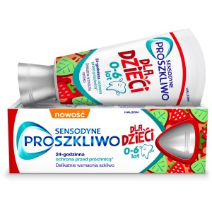 Sensodyne ProSzkliwo Dla Dzieci Pasta z fluorem do zębów chroniąca szkliwo do zębów mlecznych i stałych 0-6 lat, 50 ml