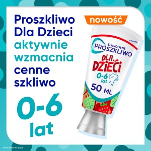 Sensodyne ProSzkliwo Dla Dzieci Pasta z fluorem do zębów chroniąca szkliwo do zębów mlecznych i stałych 0-6 lat, 50 ml