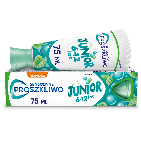Sensodyne ProSzkliwo Junior Pasta z fluorem do zębów chroniąca szkliwo do zębów mlecznych i stałych 6-12 lat, 75 ml