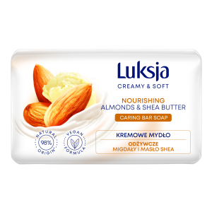 Luksja Creamy & Soft Kremowe mydło w kostce Migdały i Masło shea 90 g