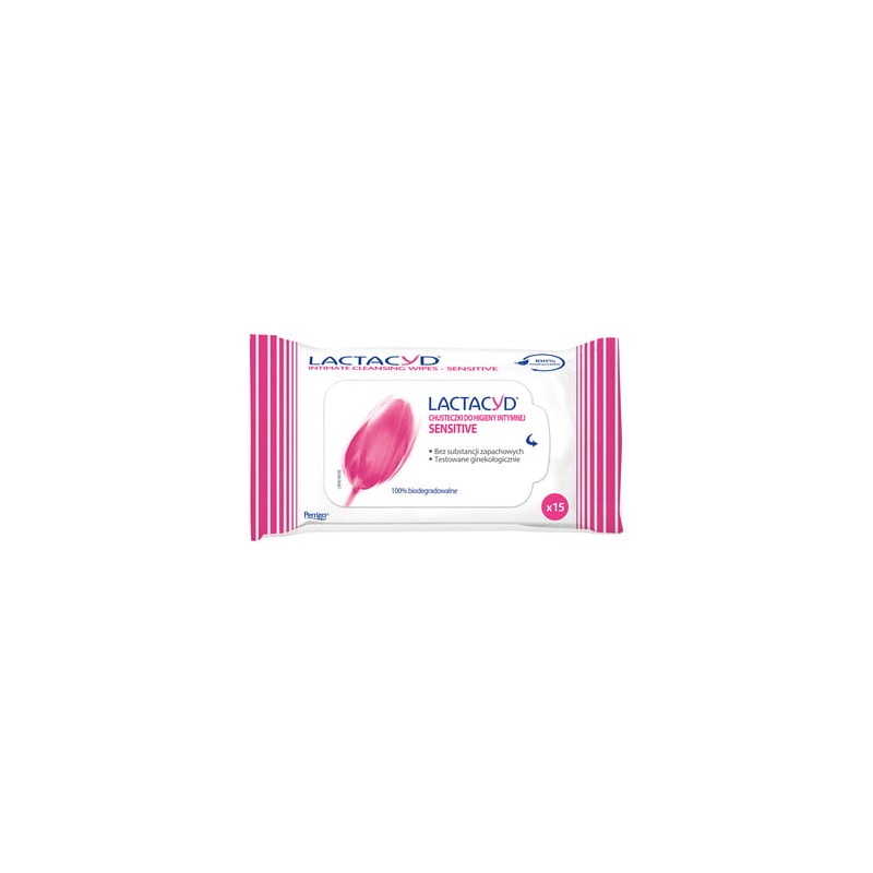 LACTACYD SENSITIVE chusteczki do higieny intymnej 15szt