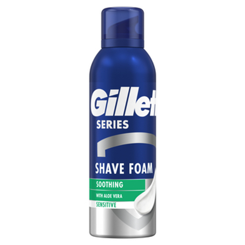 Gillette Series Łagodząca pianka do golenia z aloesem 200 ml