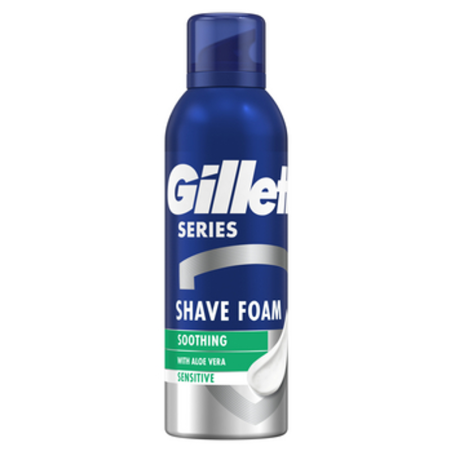 Gillette Series Łagodząca pianka do golenia z aloesem 200 ml