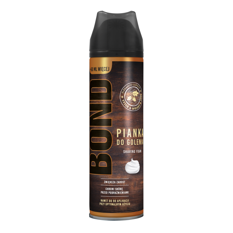 Pianka do golenia Bond Elegancki zapach Tytoń&Whisky&Cedr 200+50ml