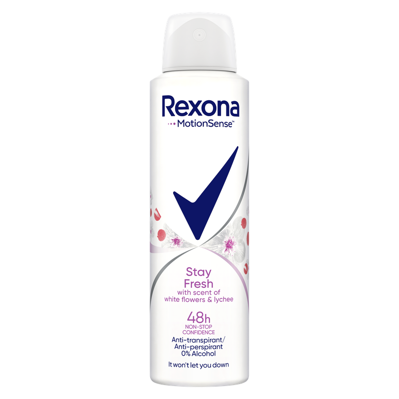 Antyperspirant w aerozolu Rexona Stay Fresh White flower & Lychee 150ml