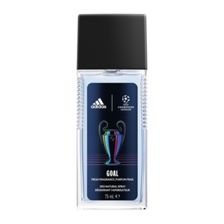 adidas UEFA Champions League Goal dezodorant w sprayu dla mężczyzn, o świeżym zapachu pomarańczy i eukaliptusa, 75 ml