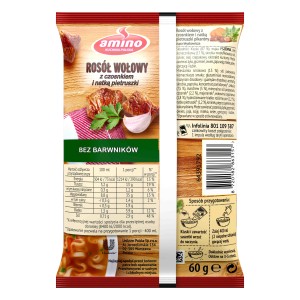 Amino Rosół Wołowy z Czosnkiem i Natką Pietruszki 60 g