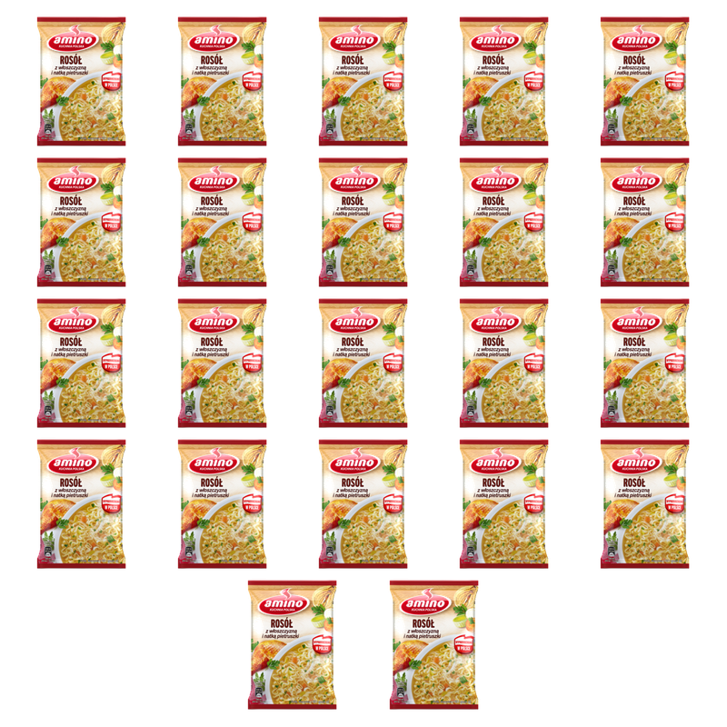 Amino Zupa błyskawiczna rosół z włoszczyzną i natką pietruszki 59 g X22