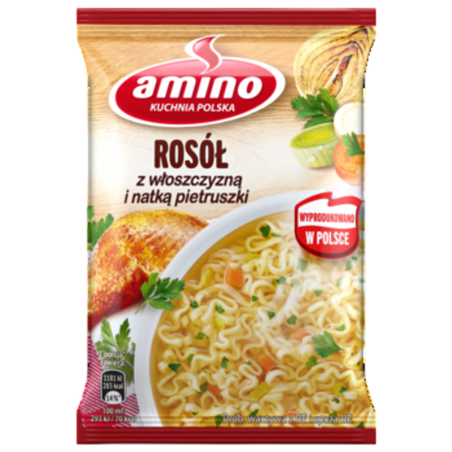 Amino Zupa błyskawiczna rosół z włoszczyzną i natką pietruszki 59 g