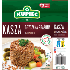 KUPIEC Kasza gryczana prażona 4x100 g X12