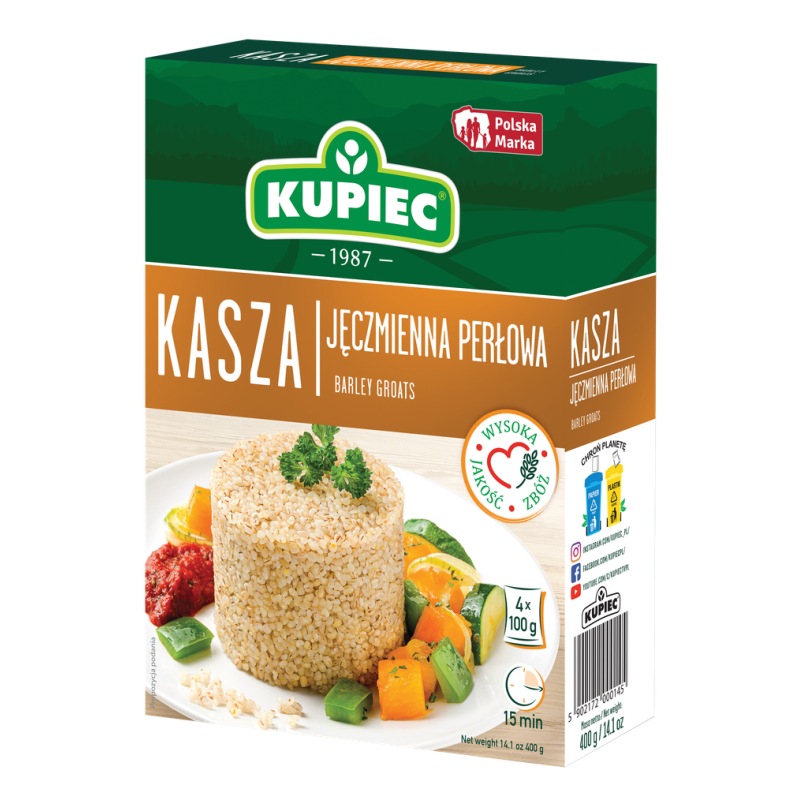 KUPIEC Kasza jęczmienna perłowa 4x100 g
